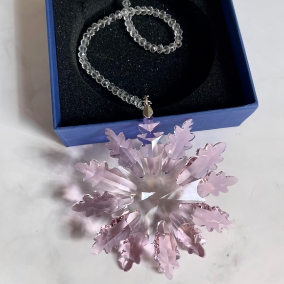 Crystal Snowflake Sun Catcher Christmas Tree Decor Czech Bohemia Crystal Gift - Picture 11 of 12